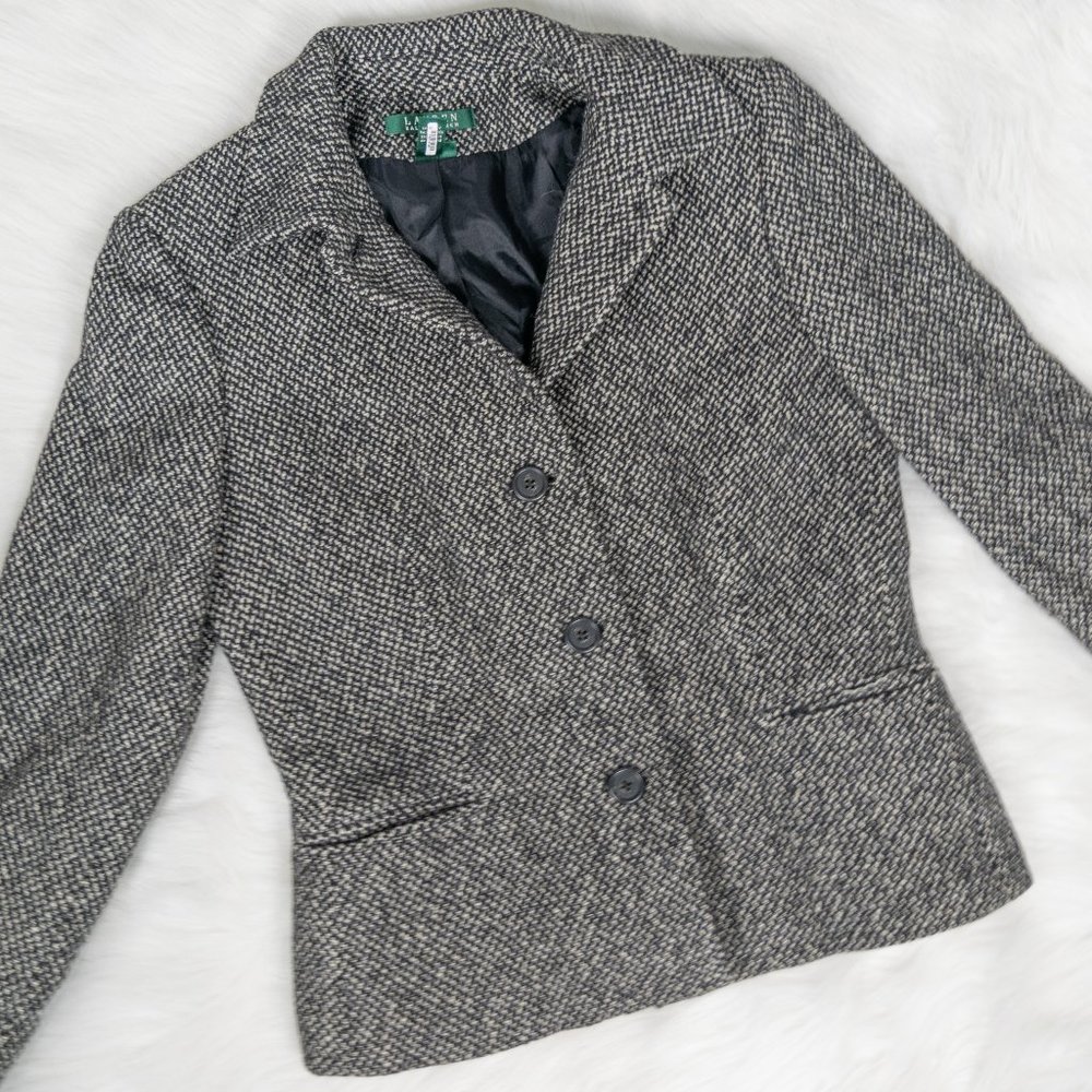Lauren Ralph Lauren Grey Wool Blazer